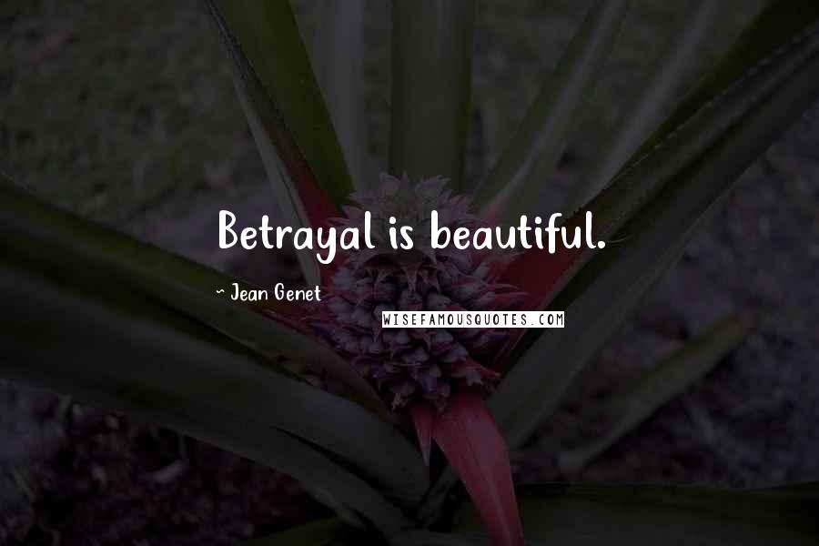 Jean Genet quotes: Betrayal is beautiful.