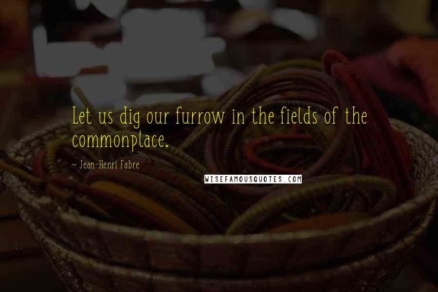 Jean-Henri Fabre quotes: Let us dig our furrow in the fields of the commonplace.