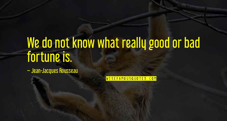 Jean Jacques Quotes By Jean-Jacques Rousseau: We do not know what really good or