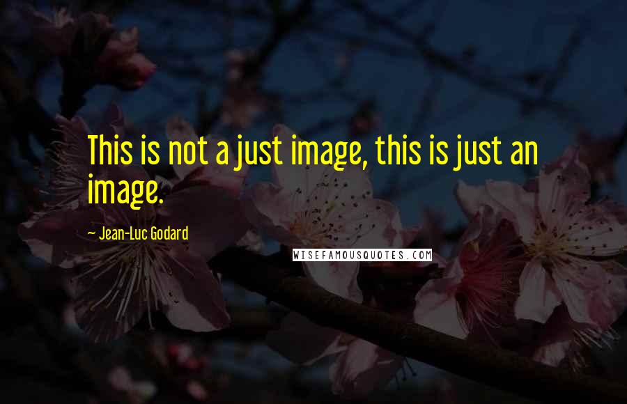 Jean-Luc Godard quotes: This is not a just image, this is just an image.