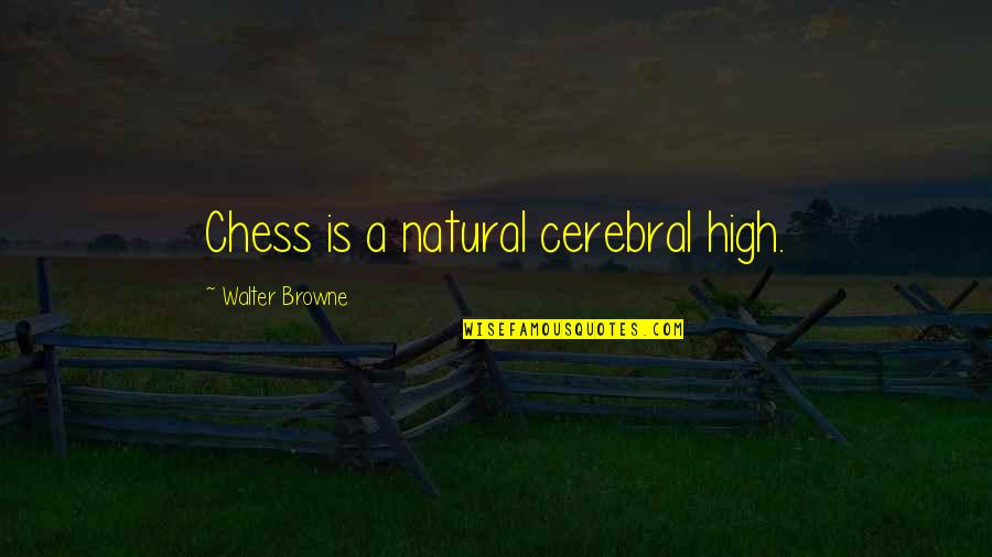 Jean Ritchie Quotes By Walter Browne: Chess is a natural cerebral high.