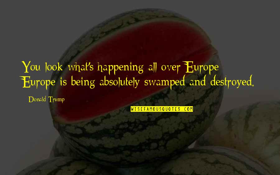 Jeanmard Windows Quotes By Donald Trump: You look what's happening all over Europe -