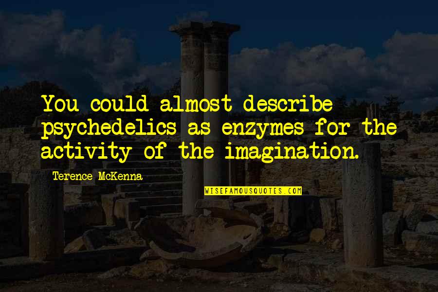Jeanneau 440 Quotes By Terence McKenna: You could almost describe psychedelics as enzymes for Jeanneau 440 Quotes By Terence McKenna: You could almost describe psychedelics as enzymes for