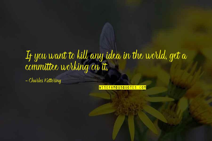 Jebem Mamu Quotes By Charles Kettering: If you want to kill any idea in