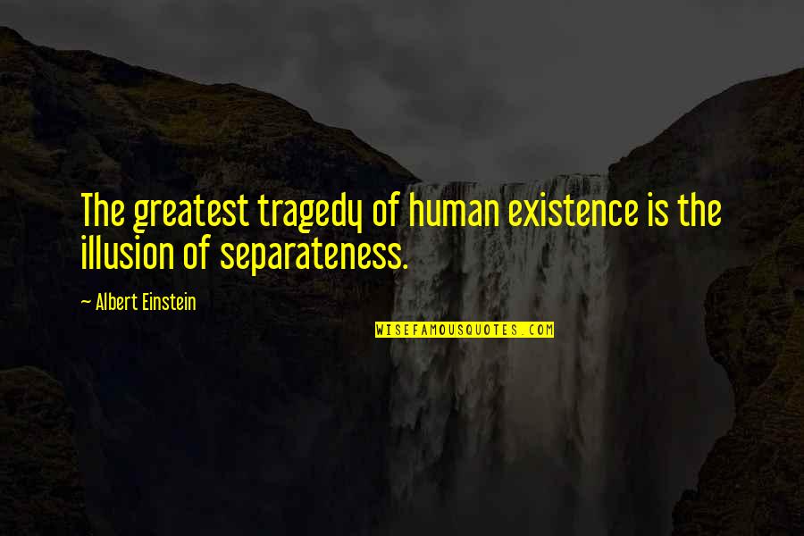 Jed Mosely Quotes By Albert Einstein: The greatest tragedy of human existence is the