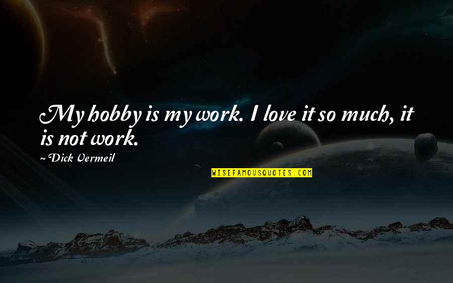 Jedidiah Morse Quotes By Dick Vermeil: My hobby is my work. I love it