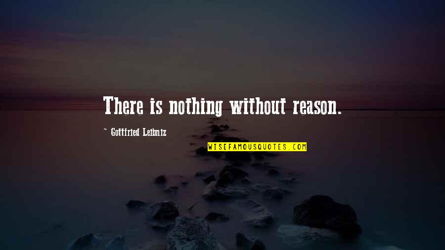 Jedina Zdravko Quotes By Gottfried Leibniz: There is nothing without reason.