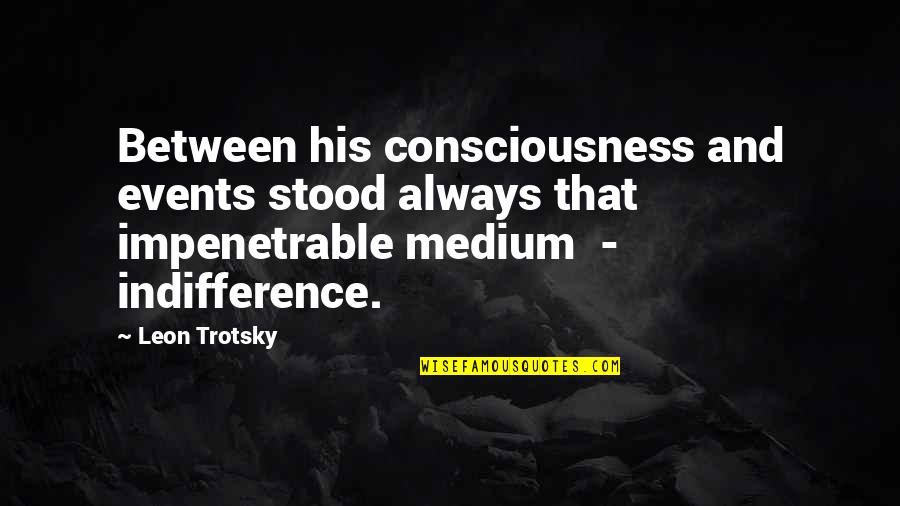 Jeetu Arora Quotes By Leon Trotsky: Between his consciousness and events stood always that