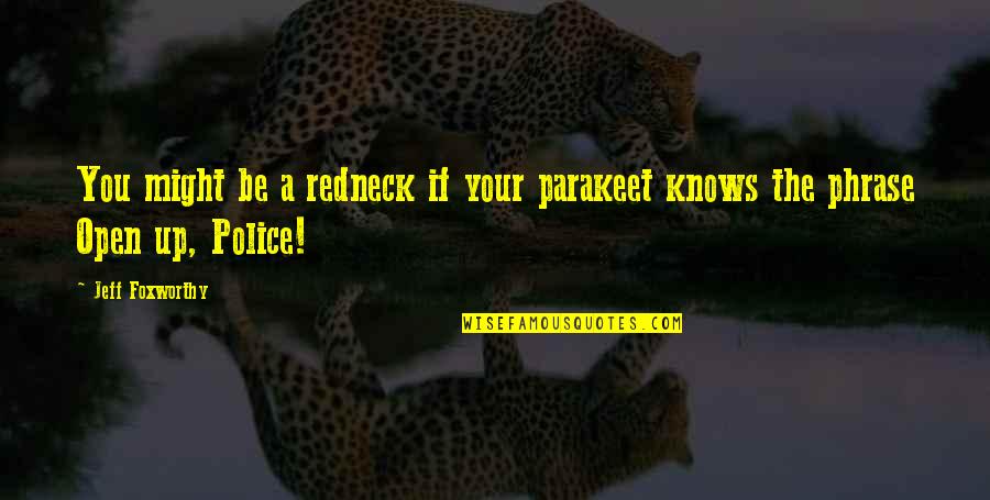 Jeff Foxworthy Redneck Quotes By Jeff Foxworthy: You might be a redneck if your parakeet