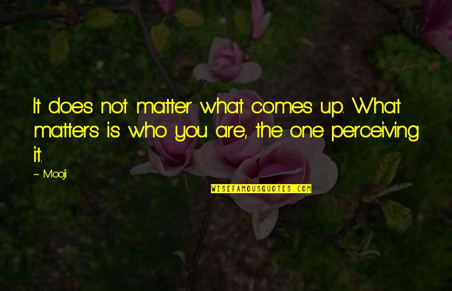 Jeff Garlin Quotes By Mooji: It does not matter what comes up. What