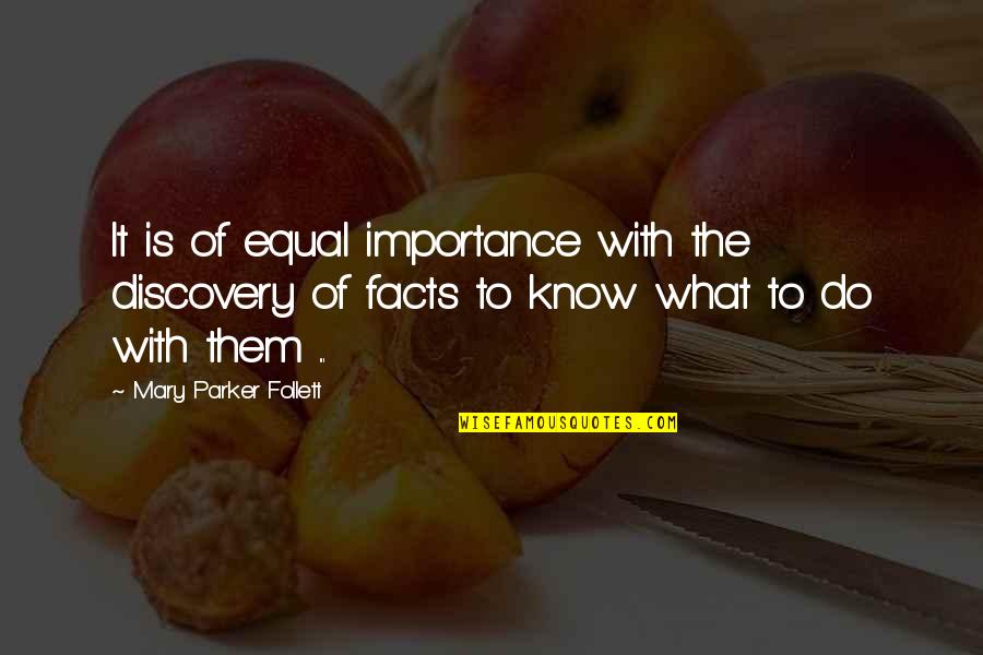 Jeff Who Lives At Home Quote Quotes By Mary Parker Follett: It is of equal importance with the discovery Jeff Who Lives At Home Quote Quotes By Mary Parker Follett: It is of equal importance with the discovery