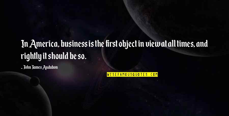 Jefferson Unitarian Quote Quotes By John James Audubon: In America, business is the first object in