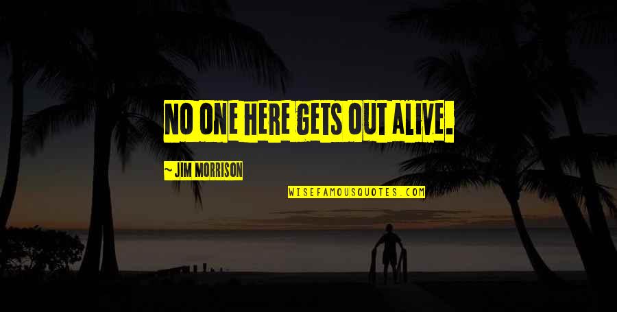 Jelagat Quotes By Jim Morrison: No one here gets out alive. Jelagat Quotes By Jim Morrison: No one here gets out alive.