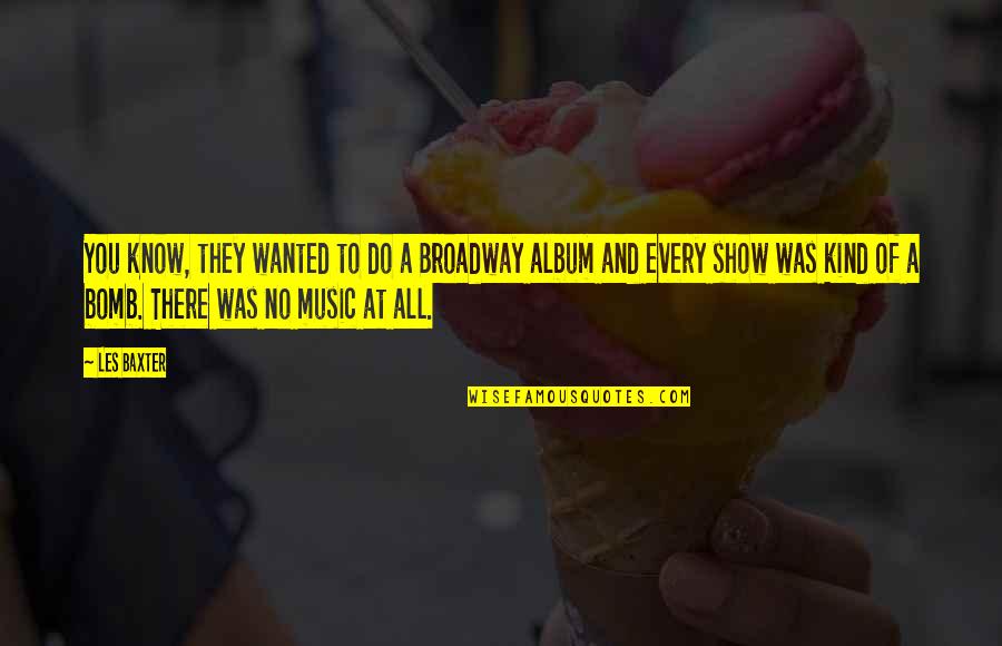 Jelly Like Discharge Quotes By Les Baxter: You know, they wanted to do a Broadway
