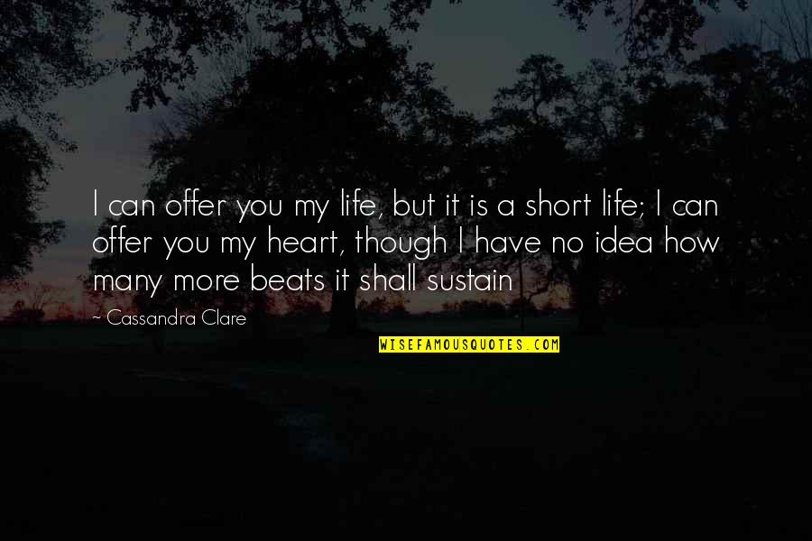 Jem Carstairs Quotes By Cassandra Clare: I can offer you my life, but it