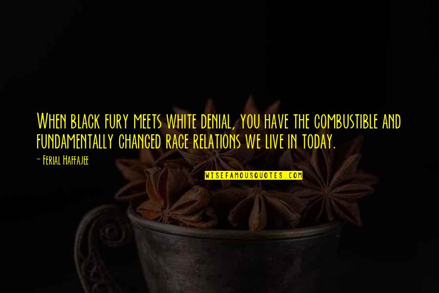 Jenawik Quotes By Ferial Haffajee: When black fury meets white denial, you have Jenawik Quotes By Ferial Haffajee: When black fury meets white denial, you have