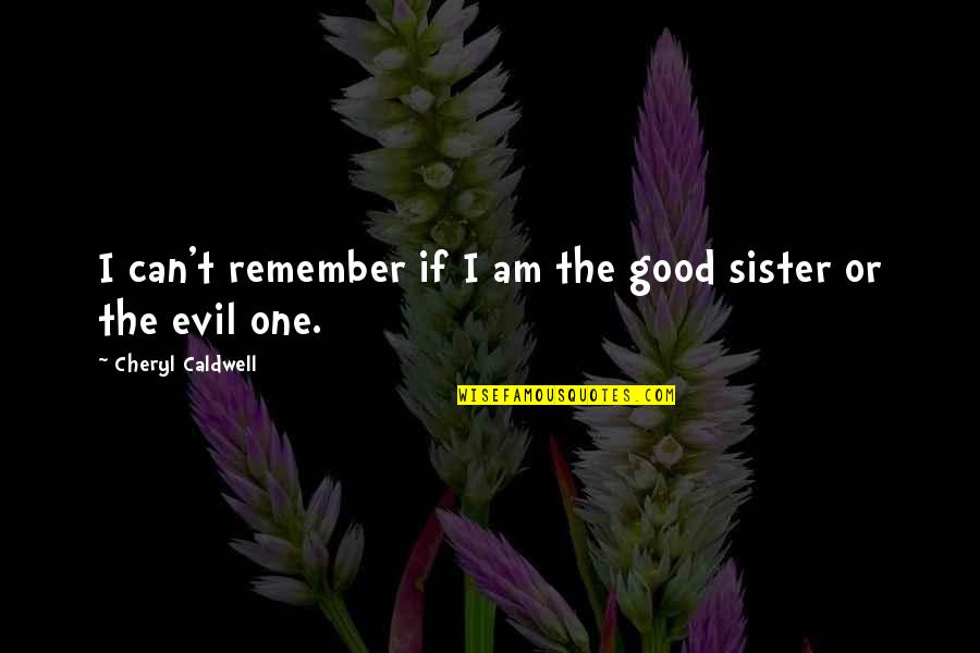 Jenna The Valleys Quotes By Cheryl Caldwell: I can't remember if I am the good