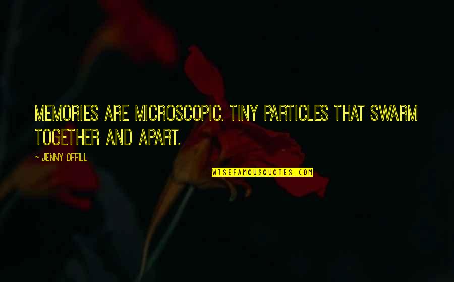 Jenny Offill Quotes By Jenny Offill: Memories are microscopic. Tiny particles that swarm together