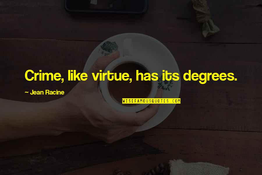 Jerald Napoles Quotes By Jean Racine: Crime, like virtue, has its degrees.