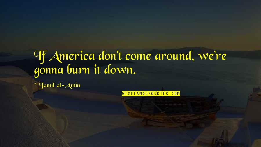 Jeremiah Burroughs Quotes By Jamil Al-Amin: If America don't come around, we're gonna burn