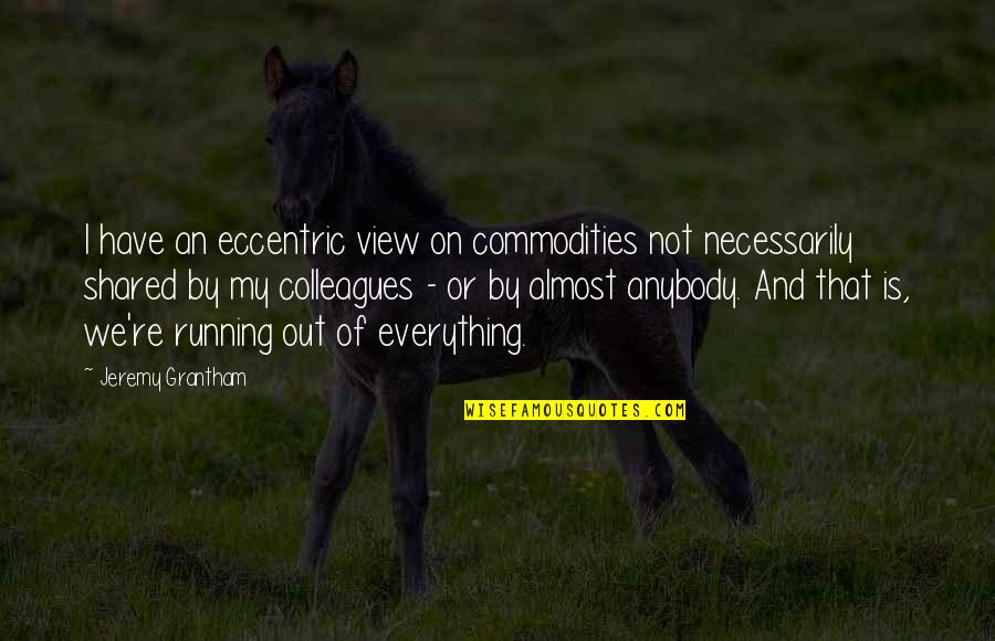 Jeremy Grantham Quotes By Jeremy Grantham: I have an eccentric view on commodities not