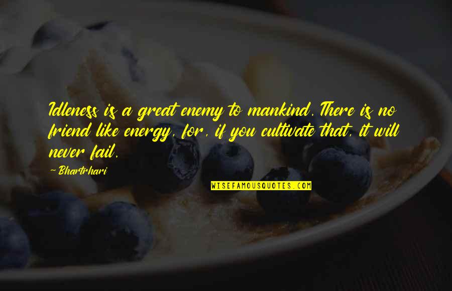Jerkin Chicken Quotes By Bhartrhari: Idleness is a great enemy to mankind. There Jerkin Chicken Quotes By Bhartrhari: Idleness is a great enemy to mankind. There