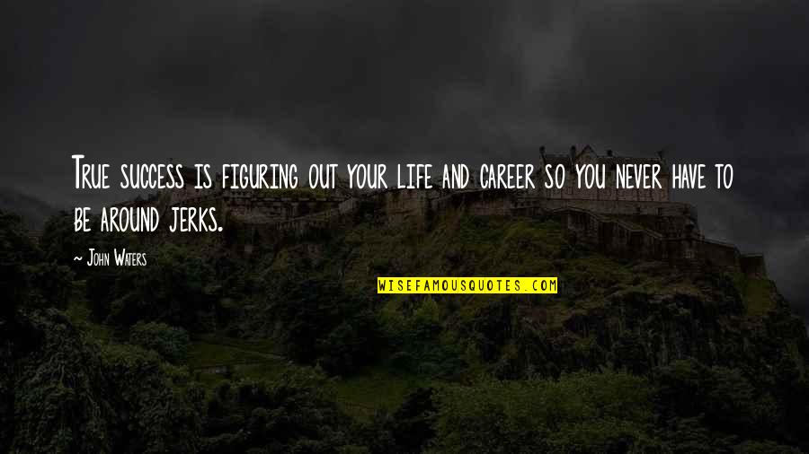 Jerks In Life Quotes By John Waters: True success is figuring out your life and