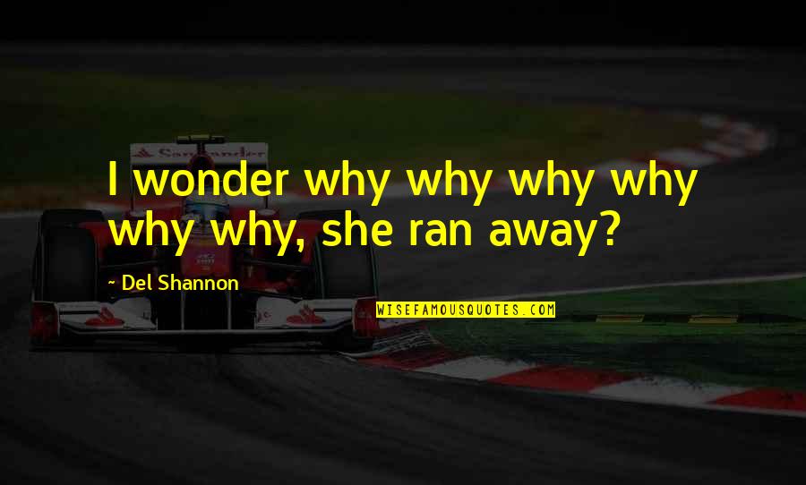 Jerrod Quotes By Del Shannon: I wonder why why why why why why,