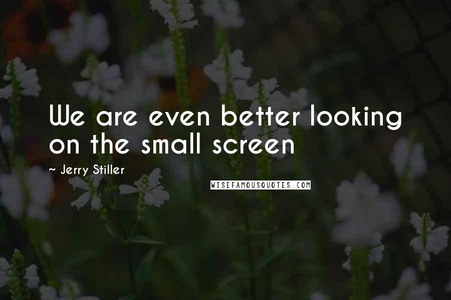 Jerry Stiller quotes: We are even better looking on the small screen