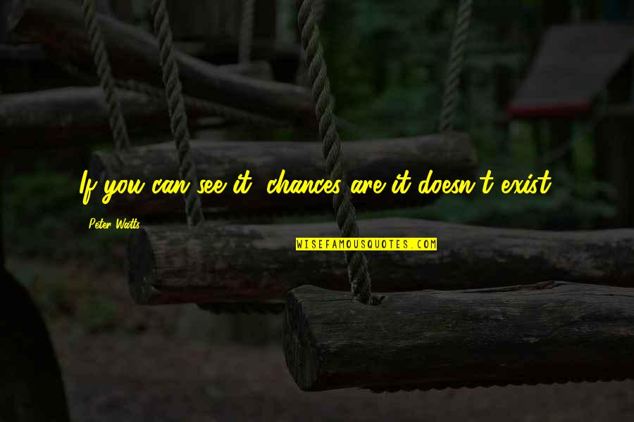 Jesmon Quotes By Peter Watts: If you can see it, chances are it Jesmon Quotes By Peter Watts: If you can see it, chances are it