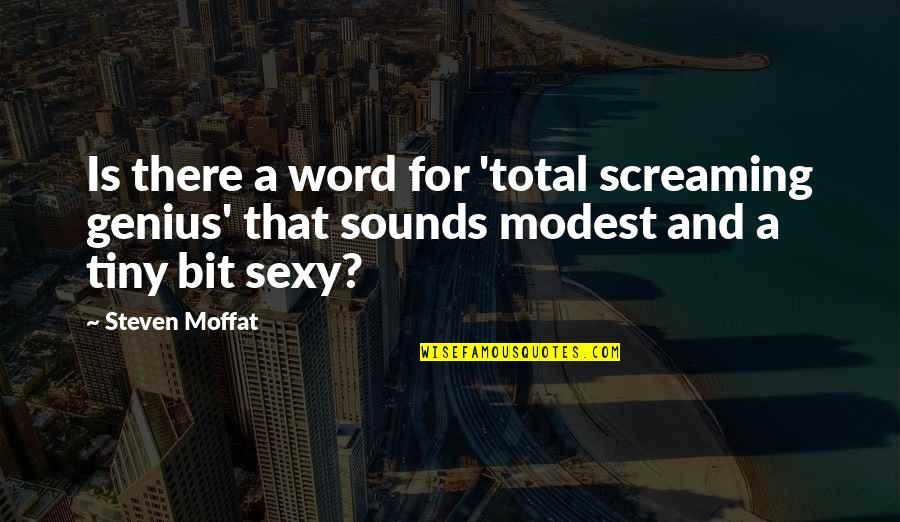 Jesperson Construction Quotes By Steven Moffat: Is there a word for 'total screaming genius'