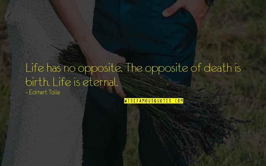 Jesse Pinkman Quotes By Eckhart Tolle: Life has no opposite. The opposite of death