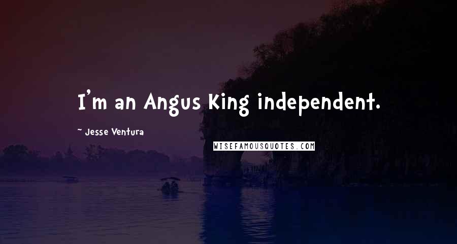 Jesse Ventura quotes: I'm an Angus King independent.