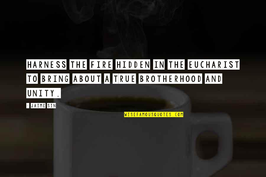 Jessejamm Quotes By Jaime Sin: Harness the fire hidden in The Eucharist to