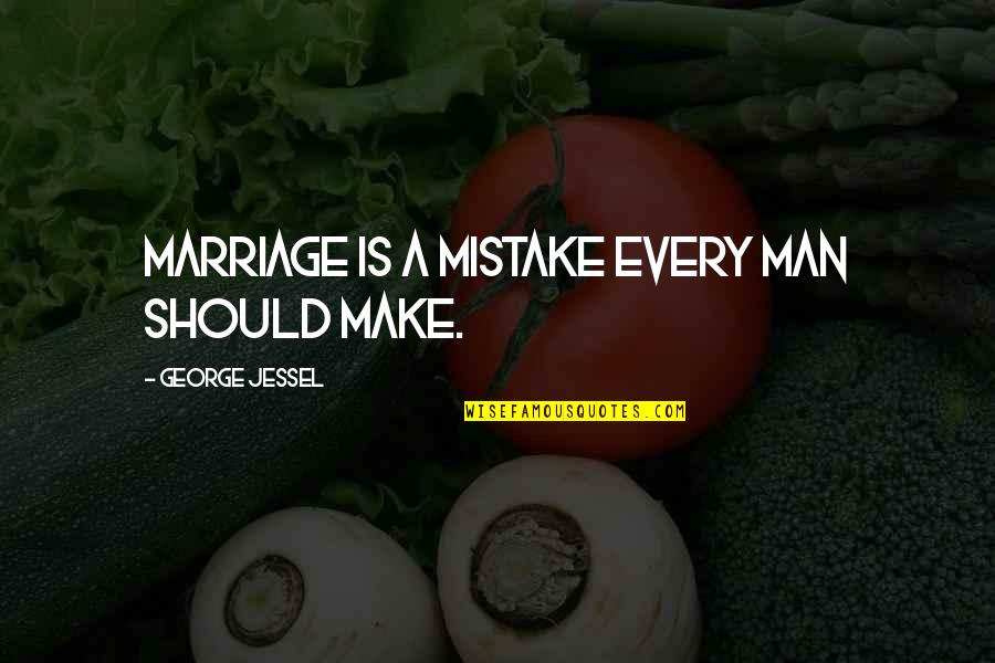 Jessel Quotes By George Jessel: Marriage is a mistake every man should make.