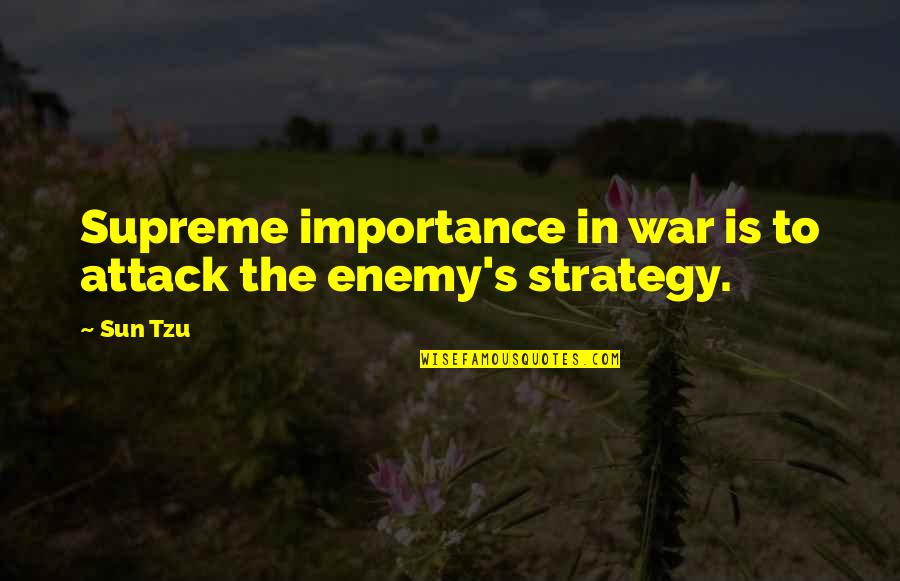 Jesser Merch Quotes By Sun Tzu: Supreme importance in war is to attack the