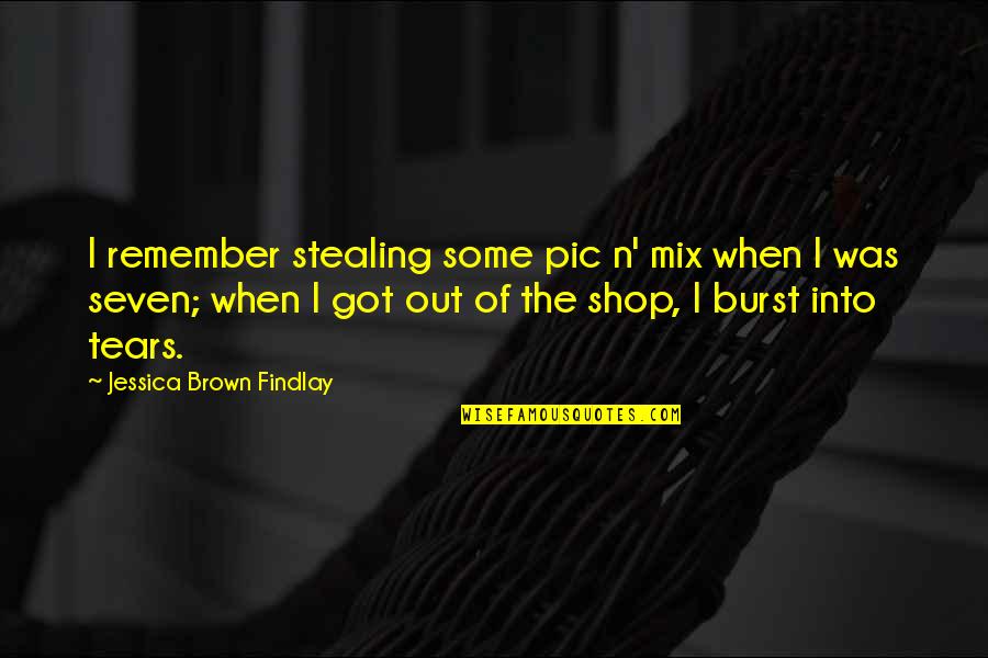 Jessica Brown Findlay Quotes By Jessica Brown Findlay: I remember stealing some pic n' mix when Jessica Brown Findlay Quotes By Jessica Brown Findlay: I remember stealing some pic n' mix when