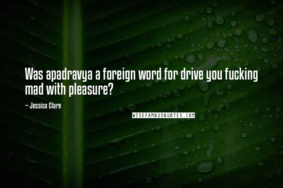 Jessica Clare quotes: Was apadravya a foreign word for drive you fucking mad with pleasure?
