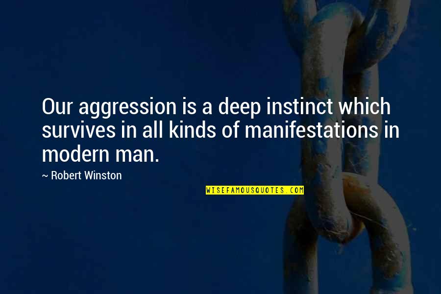 Jessica Rafalowski Quotes By Robert Winston: Our aggression is a deep instinct which survives