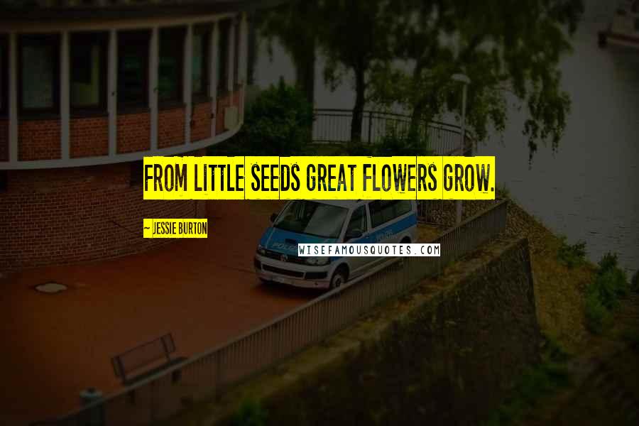Jessie Burton quotes: From little seeds great flowers grow.