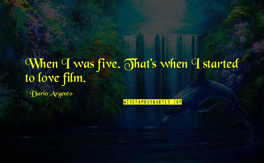 Jessie J Masterpiece Quotes By Dario Argento: When I was five. That's when I started Jessie J Masterpiece Quotes By Dario Argento: When I was five. That's when I started
