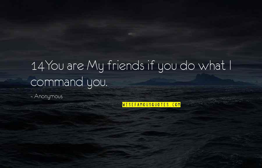 Jestem Legenda Quotes By Anonymous: 14You are My friends if you do what