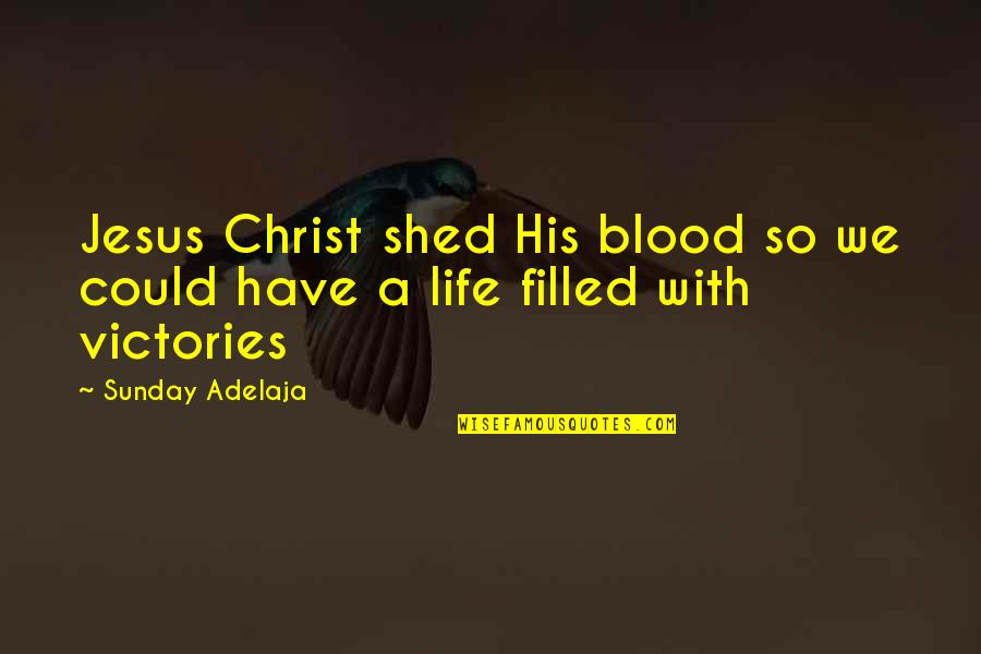 Jesus His Life Quotes By Sunday Adelaja: Jesus Christ shed His blood so we could