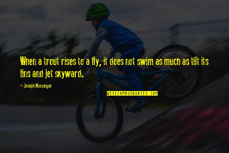 Jet Quotes By Joseph Monninger: When a trout rises to a fly, it