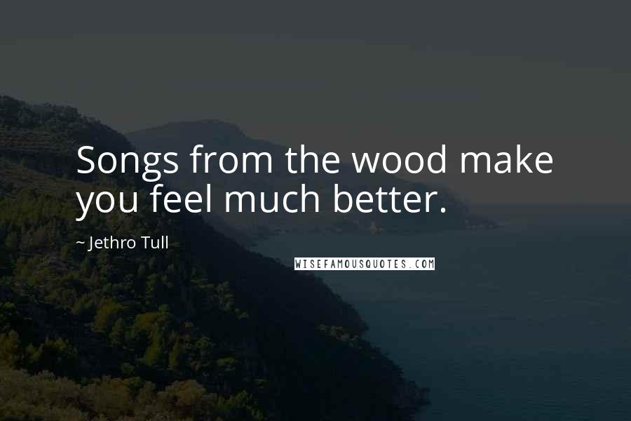 Jethro Tull quotes: Songs from the wood make you feel much better.