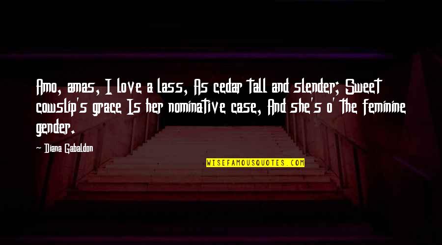 Jetliner Quotes By Diana Gabaldon: Amo, amas, I love a lass, As cedar Jetliner Quotes By Diana Gabaldon: Amo, amas, I love a lass, As cedar