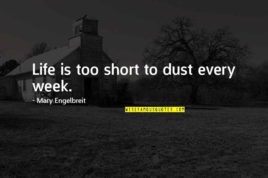 Jet's Life Quotes By Mary Engelbreit: Life is too short to dust every week.