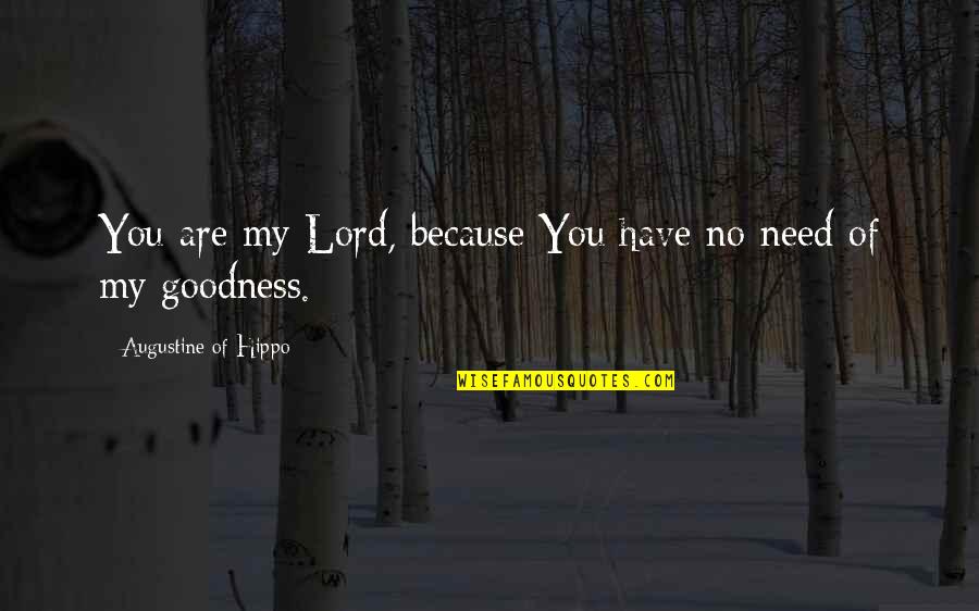 Jettest Quotes By Augustine Of Hippo: You are my Lord, because You have no