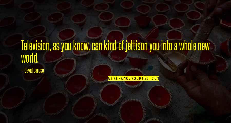 Jettison Quotes By David Caruso: Television, as you know, can kind of jettison