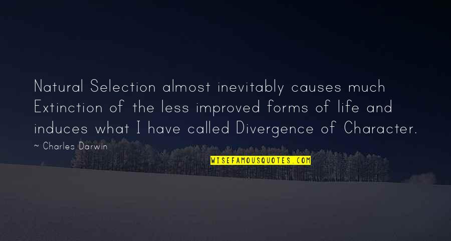 Jeulia Quotes By Charles Darwin: Natural Selection almost inevitably causes much Extinction of